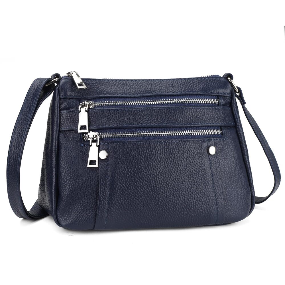 3829 Real Leather Small Crossbody Bags Pocketbooks Satchel Purses Multi